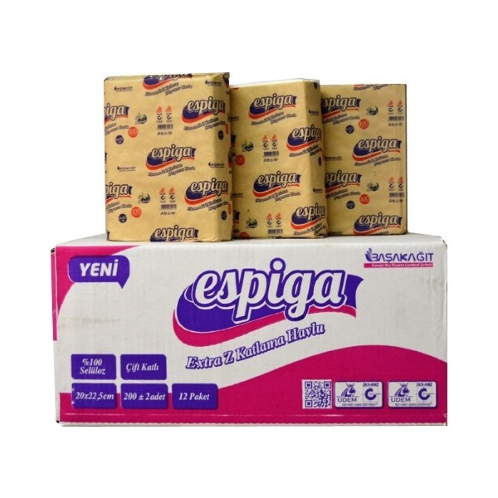 Espiga Z Katlama Kağıt Havlu 200 Yaprak 12'lı Kağıt Havlu Fiyatı