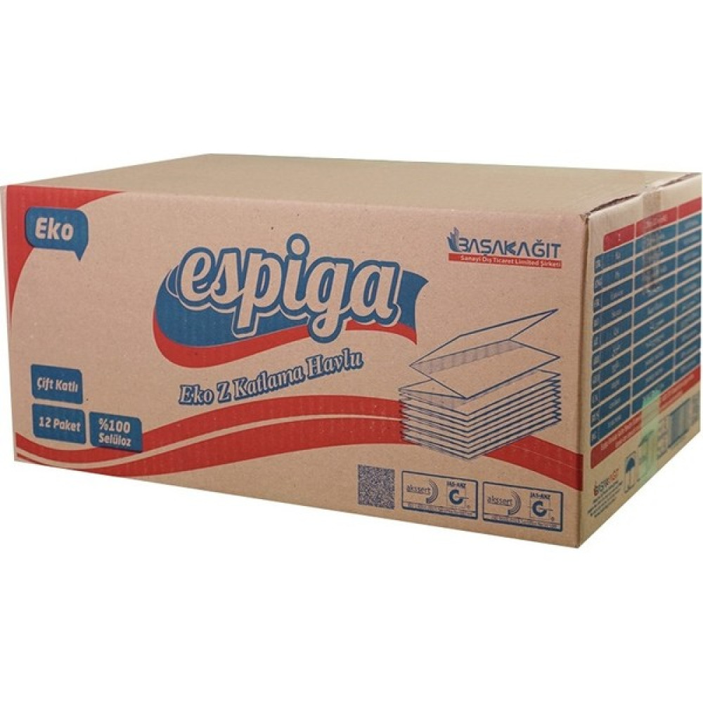 Espiga Z Katlamalı Havlu 100 x 12 Li - Beyaz Kağıt Havlu Fiyatı