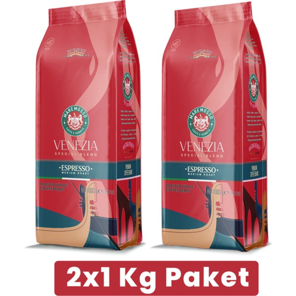 Espresso Venezia Blend (ÇEKİRDEK VEYA ÖĞÜTÜLMÜŞ) Kahve 2X1 Kg Paket - Çekirdek Kahve Kahve Fiyatı