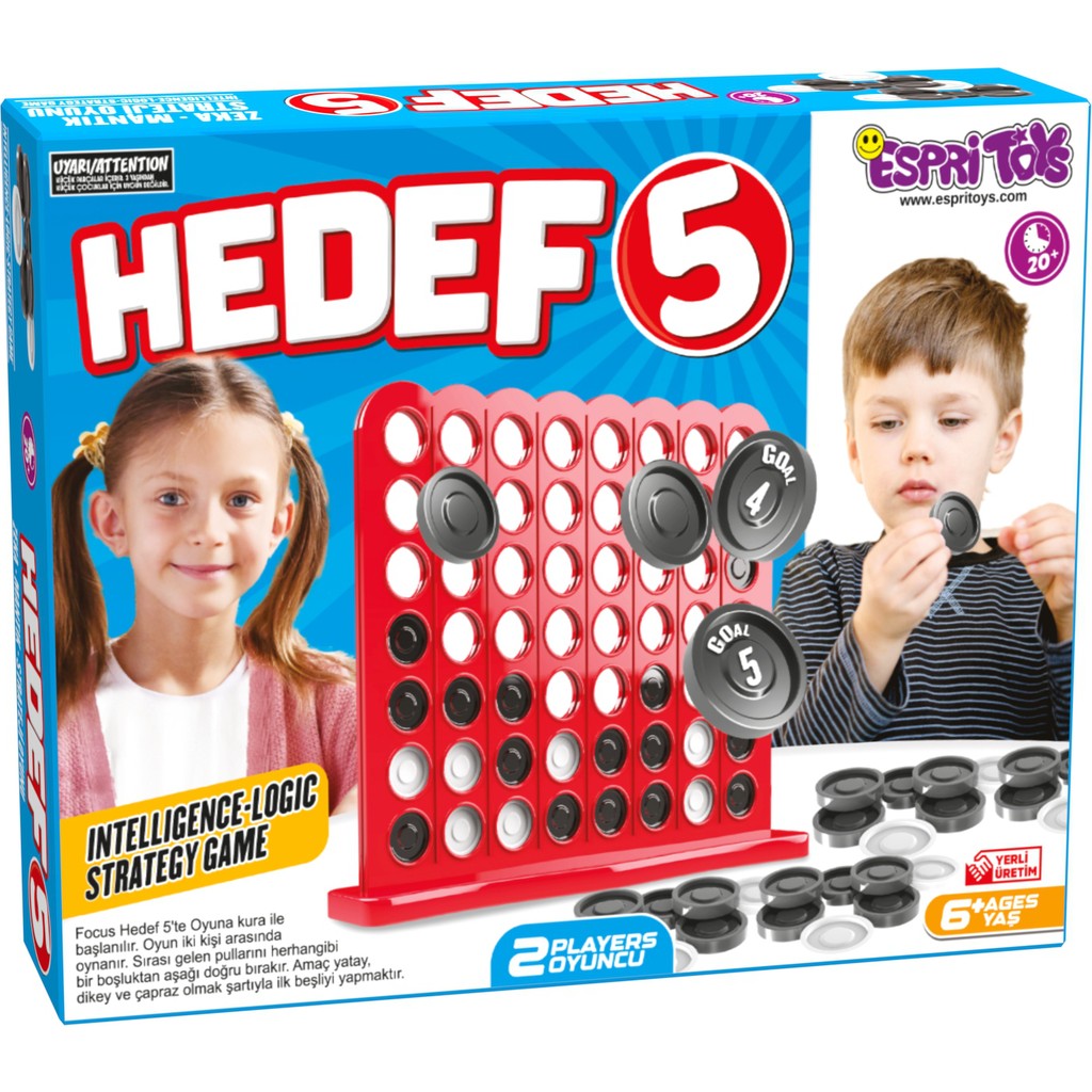 Espri Toys Hedef 5 Akıl ve Strateji Kutu Oyunu Eğlenceli Tasarım ile 2 Oyuncu İçin Unisex Oyun Diğer Fiyatı