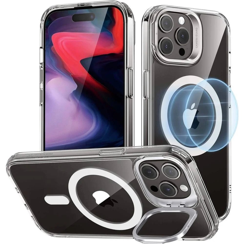 ESR Apple iPhone 15 Pro Max Kılıf Classic Kickstand Hibrit HaloLock MagSafe - Şeffaf Cep Telefonu Kılıfı Fiyatı