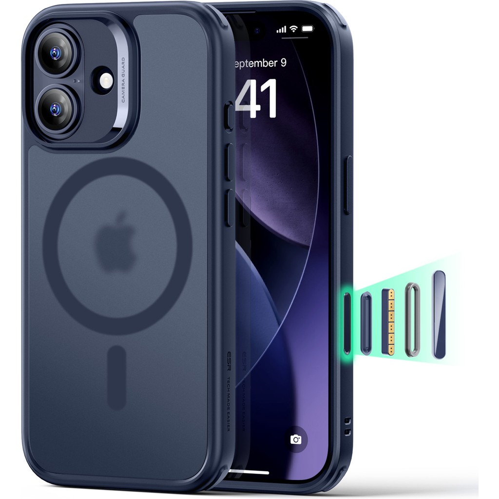 Esr Apple iPhone 17 Classic Hybrid Magsafe Kılıf -Kamera Kontrol Buton - Buzlu Mavi Cep Telefonu Kılıfı Fiyatı