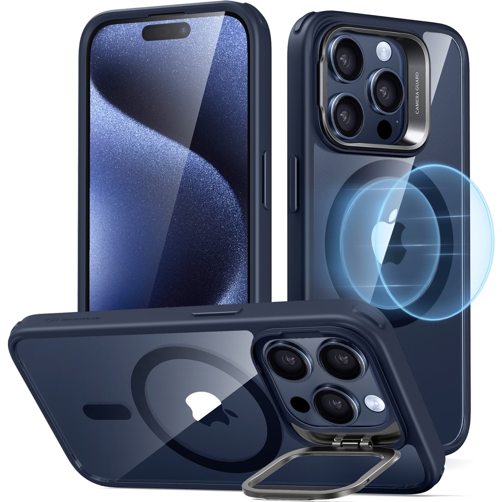Esr Iphone 15 Pro Halolock Magsafe Classic Hybrid Silikon Kılıf Standlı - Şeffaf Mavi Cep Telefonu Kılıfı Fiyatı