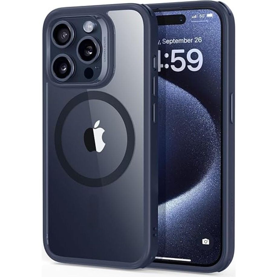 Esr Iphone 15 Pro Max Halolock Mag Safe Hybrid Silikon Kılıf - Şeffaf - Lacivert Diğer Fiyatı