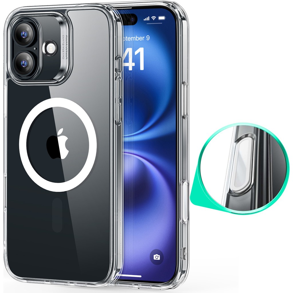 Esr Iphone 16 Halolock Magsafe Classic Hybrid Silikon Kılıf- Kamera Kontrol Buton - Şeffaf Cep Telefonu Kılıfı Fiyatı