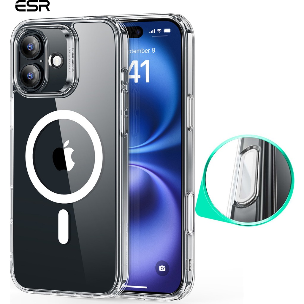 Esr Iphone 16 Plus Halolock Magsafe Classic Hybrid Silikon Kılıf Şeffaf - Kamera Kontrol Buton Cep Telefonu Kılıfı Fiyatı