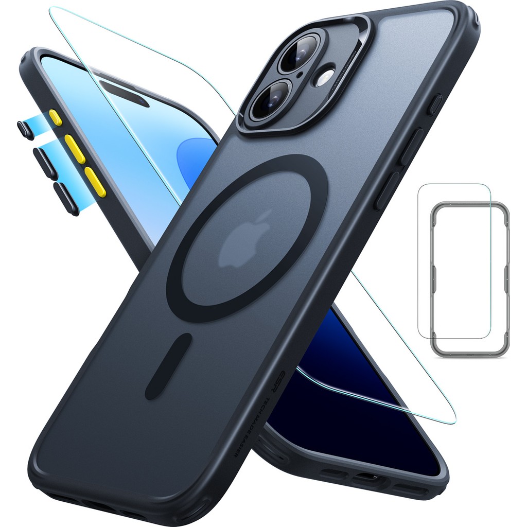 Esr Iphone 16 Plus Halolock Magsafe Hybrid Silikon Kılıf Buzlu Siyah + Ekran Koruyucu Set Cep Telefonu Kılıfı Fiyatı