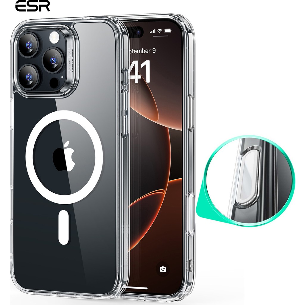 Esr Iphone 16 Pro Max Halolock Magsafe Classic Hybrid Silikon Kılıf - Kamera Kontrol Buton - Şeffaf Cep Telefonu Kılıfı Fiyatı