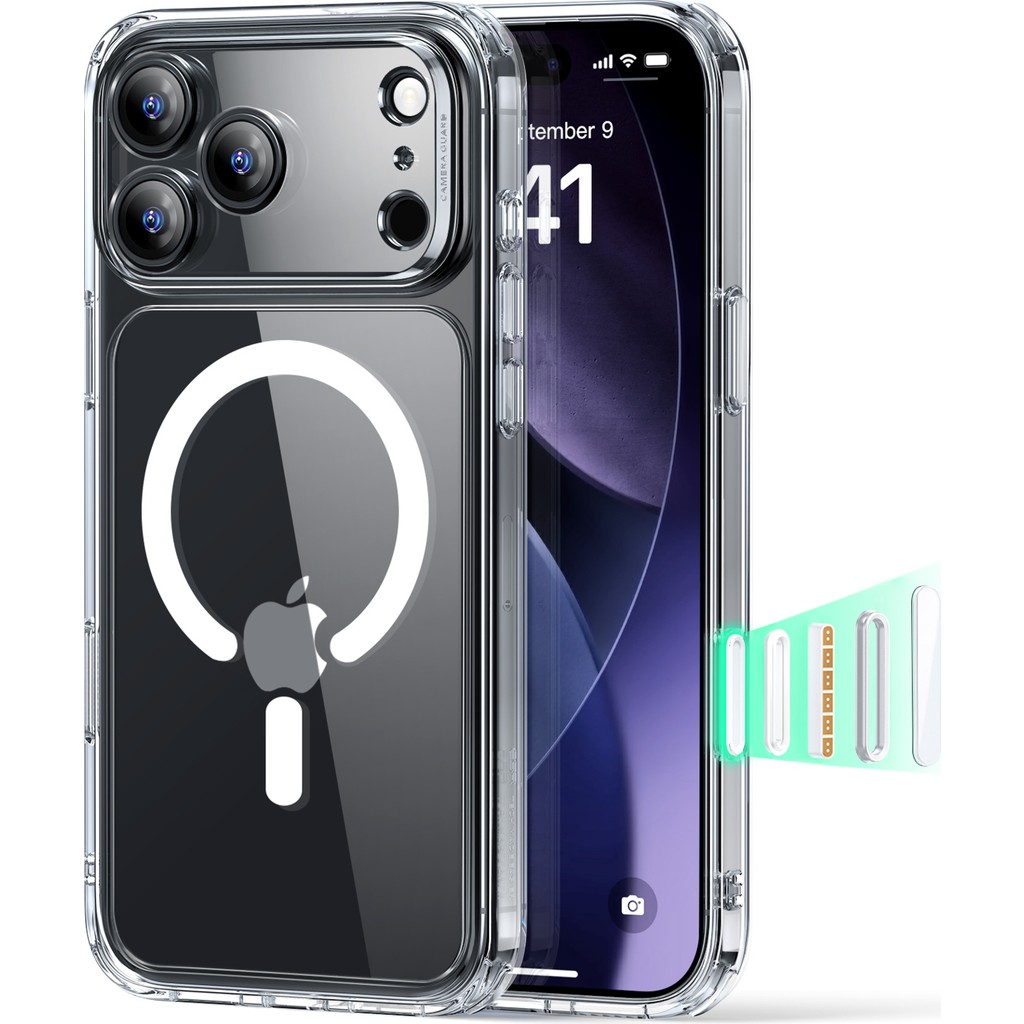 ESR iPhone 17 Pro Uyumlu Kamera Kontrollü Manyetik Hibrit Kılıf - Şeffaf Cep Telefonu Kılıfı Fiyatı
