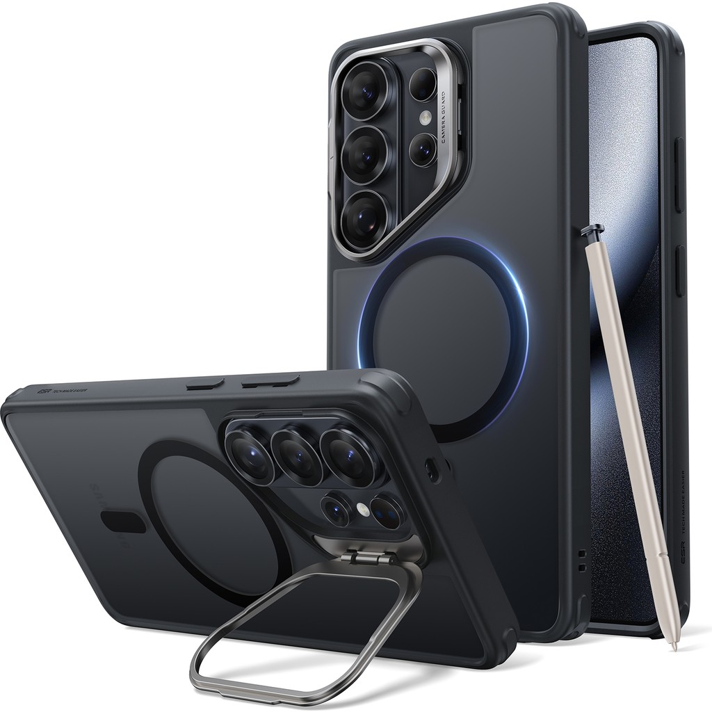 Esr Samsung Galaxy S26 Ultra Classic Hybrid Magsafe Standlı Kılıf - Buzlu Siyah Cep Telefonu Kılıfı Fiyatı