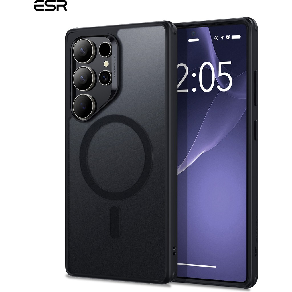 Esr Samsung S25 Ultra Halolock Magsafe Classic Hybrid Silikon Kılıf Buzlu Siyah Cep Telefonu Kılıfı Fiyatı