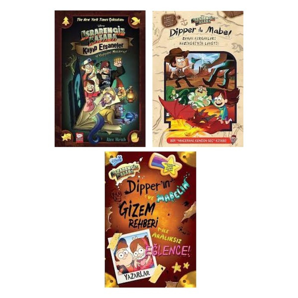 Esrarengiz Kasaba Seti 3 Kitap / Kayıp Efsaneler - Dipper ile Mabel Zaman Korsanları Hazinesinin Laneti - Dipper'in ve Mabel'in Gizem Rehberi ile A... Çocuk Öykü Fiyatı