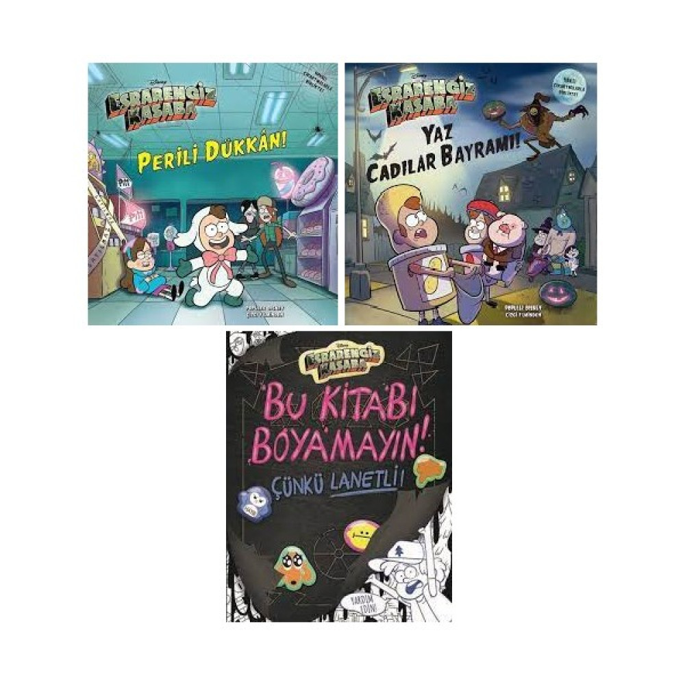 Esrarengiz Kasaba Seti 3 Kitap / Perili Dükkan - Yaz Cadılar Bayramı - Bu Kitabı Boyamayın Çünkü Lanetli Çocuk Öykü Fiyatı