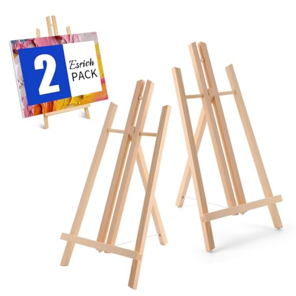 ESRICH 2Pack16in Tabletop Easel,Tabletop Easel for Painting Party, Wooden Tabletop Display Easels,Painting Easel for Displaying Canvases, Photos, Display Tripod Holder Stand for Students Kids Easel Fiyatı