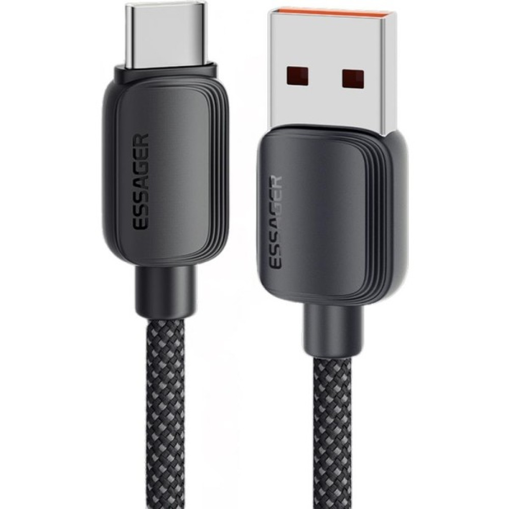 Essager 2 Metre 7A 100W E-Marker Süper Hızlı USB To Type-C Şarj Data Kablosu Güçlü Kablo - Siyah Diğer Fiyatı