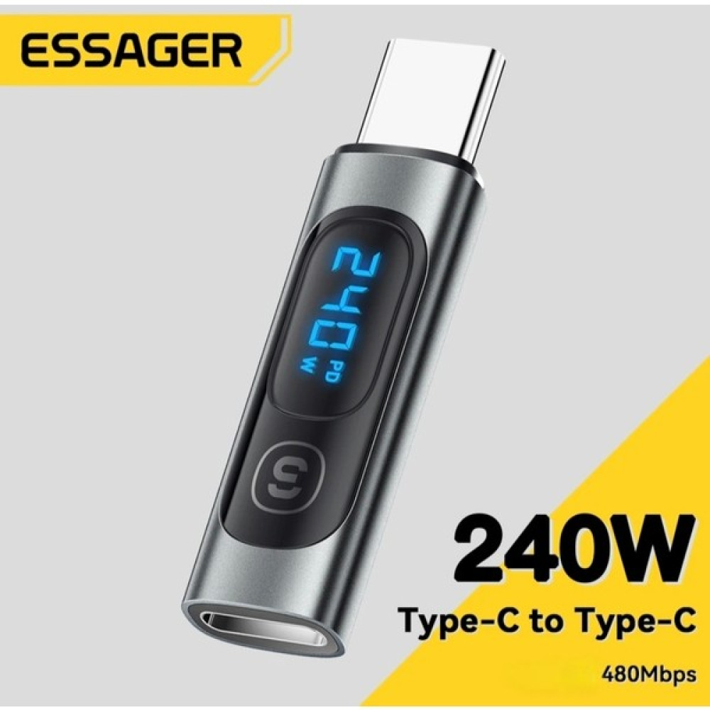Essager Type-C To Type-C 240W Otg Adaptör Çevirici Digital Göstergeli Son Nesil Teknoloji Bilgisayar Çevirici ve Adaptörü Fiyatı