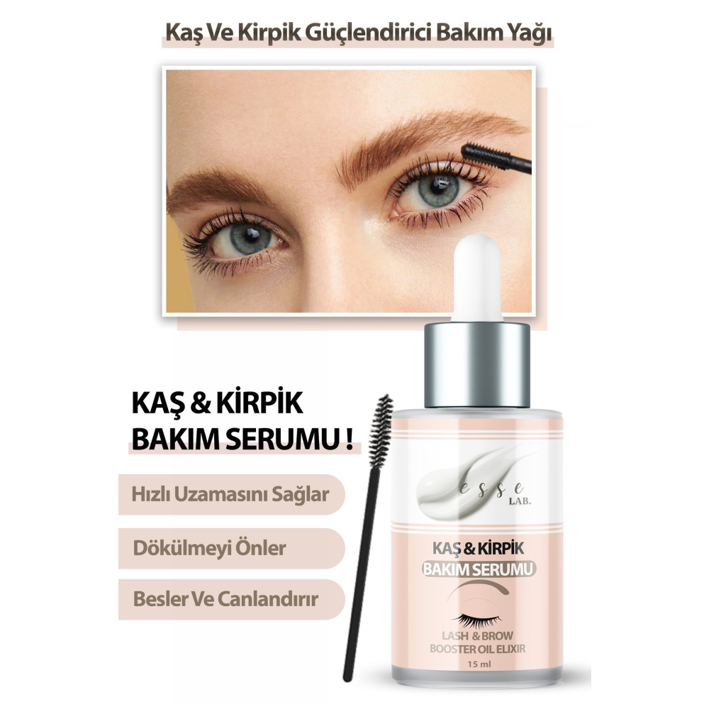 Esselab Kaş & Kirpik Bakım Serumu ( Argan Yağı - E vitamini - Doğal Yağlar ) 15 ml Göz Kremi Fiyatı