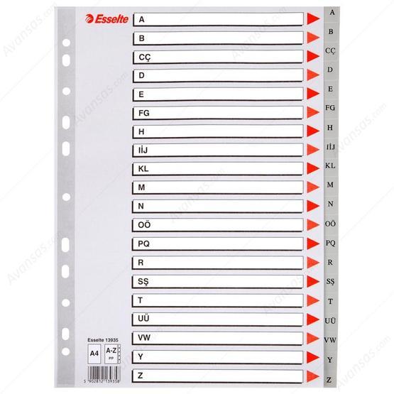 Esselte A4 A-Z Alfabetik Dosya Ayracı