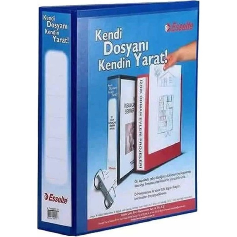 Esselte Plastik Klasör A4 2 Mekanizmalı 50 mm Halkalı Mavi Oto Boyaları Fiyatı