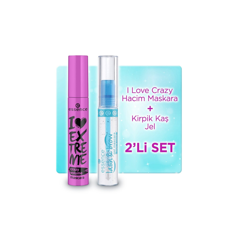 Essence I Love Extreme Crazy Hacim Maskara & Kaş Kirpik Jeli Rimeller / Maskaralar Fiyatı