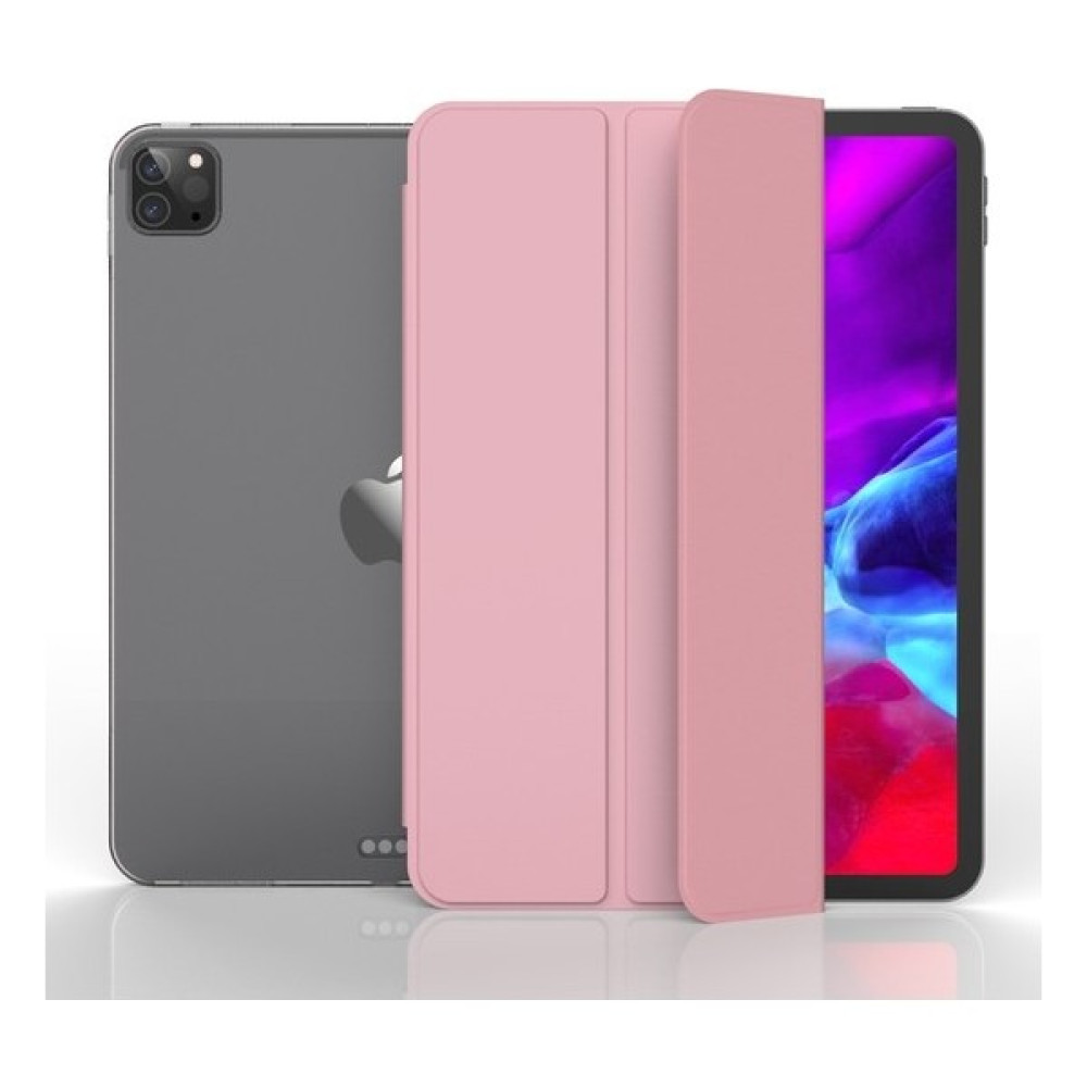 EssLeena Apple iPad Pro 4. Nesil (2020) 12.9" Kılıf + Kalem Uyku Modlu Smart Cover Katlanabilir Standlı Kapaklı Tablet Kılıf Ros Gold - Rose Gold Tablet Kılıfı Fiyatı
