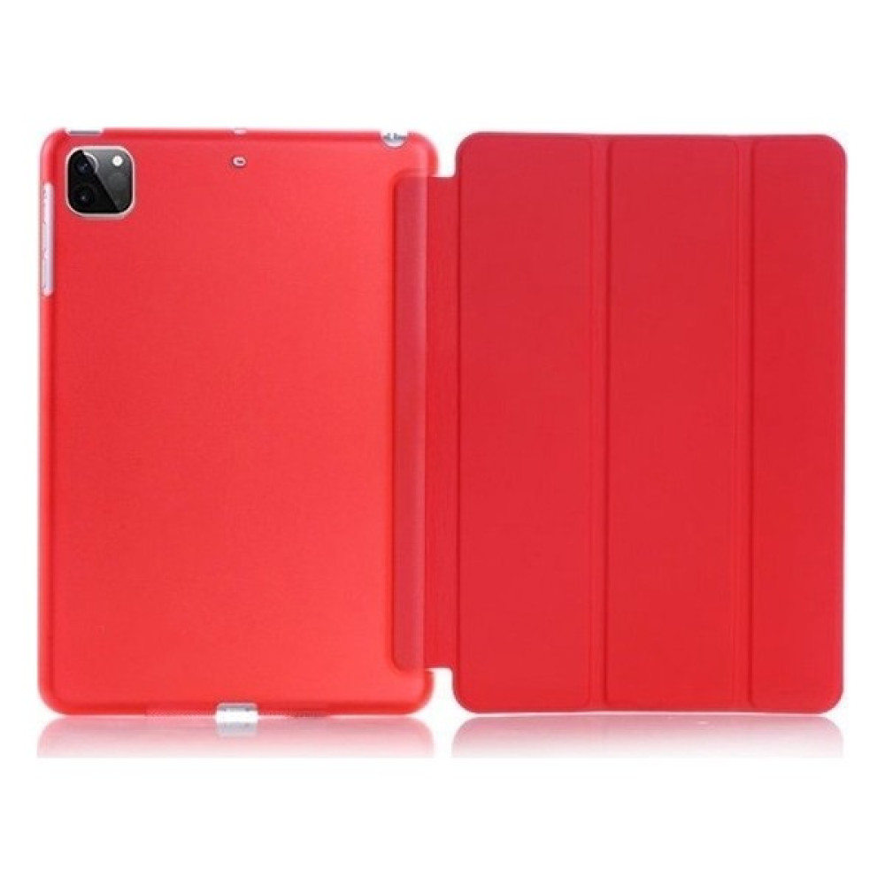 EssLeena Apple iPad Pro 4. Nesil (2020) 12.9" Kılıf + Kalem Uyku Modlu Smart Cover Katlanabilir Standlı Kapaklı Tablet Kılıfı Kırmızı Tablet Kılıfı Fiyatı