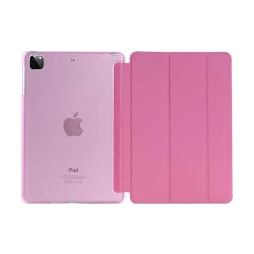 EssLeena Apple iPad Pro 4. Nesil (2020) 12.9" Kılıf + Kalem Uyku Modlu Smart Cover Katlanabilir Standlı Kapaklı Tablet Kılıfı Pembe Tablet Kılıfı Fiyatı
