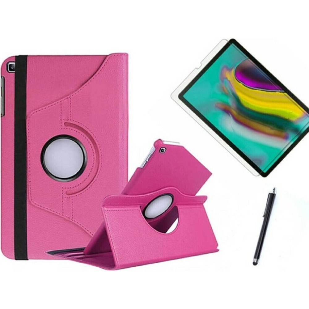 Essleene Samsung Galaxy Tab A7 Lite SM-T220 Dönebilen Tablet Kılıfı - Pembe Tablet Kılıfı Fiyatı