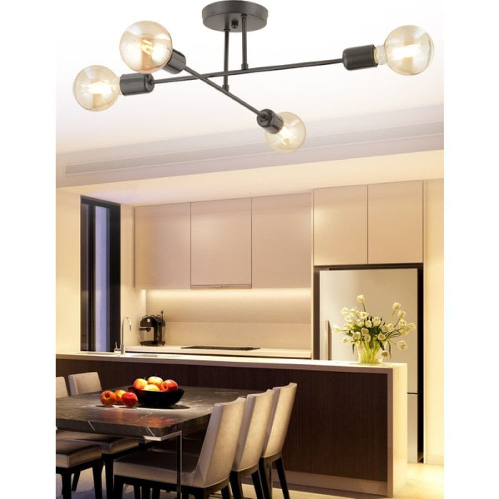 Esslight Kule 4 Lü Siyah Tavan Avize - 4'lü Avize Fiyatı