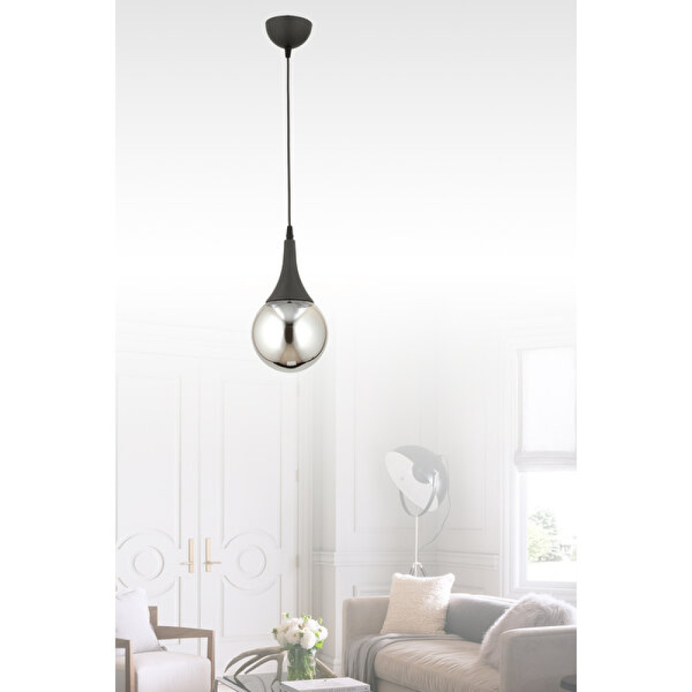 Esslight Mila Tekli Modern Füme Glop Camlı Sarkıt Avize - 1'li Avize Fiyatı