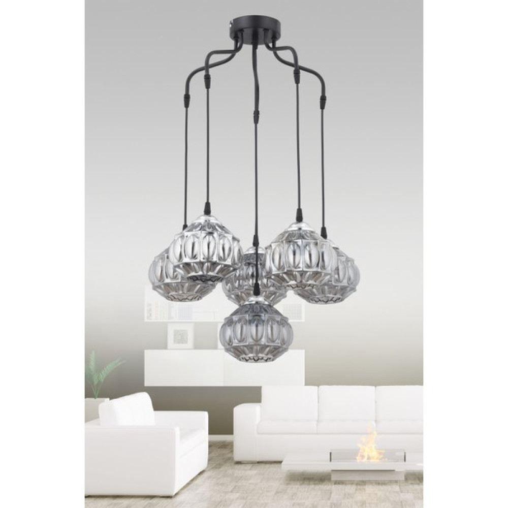 Esslight Milano 6 Lı Modern Sarkıt Avize - Siyah Avize Fiyatı