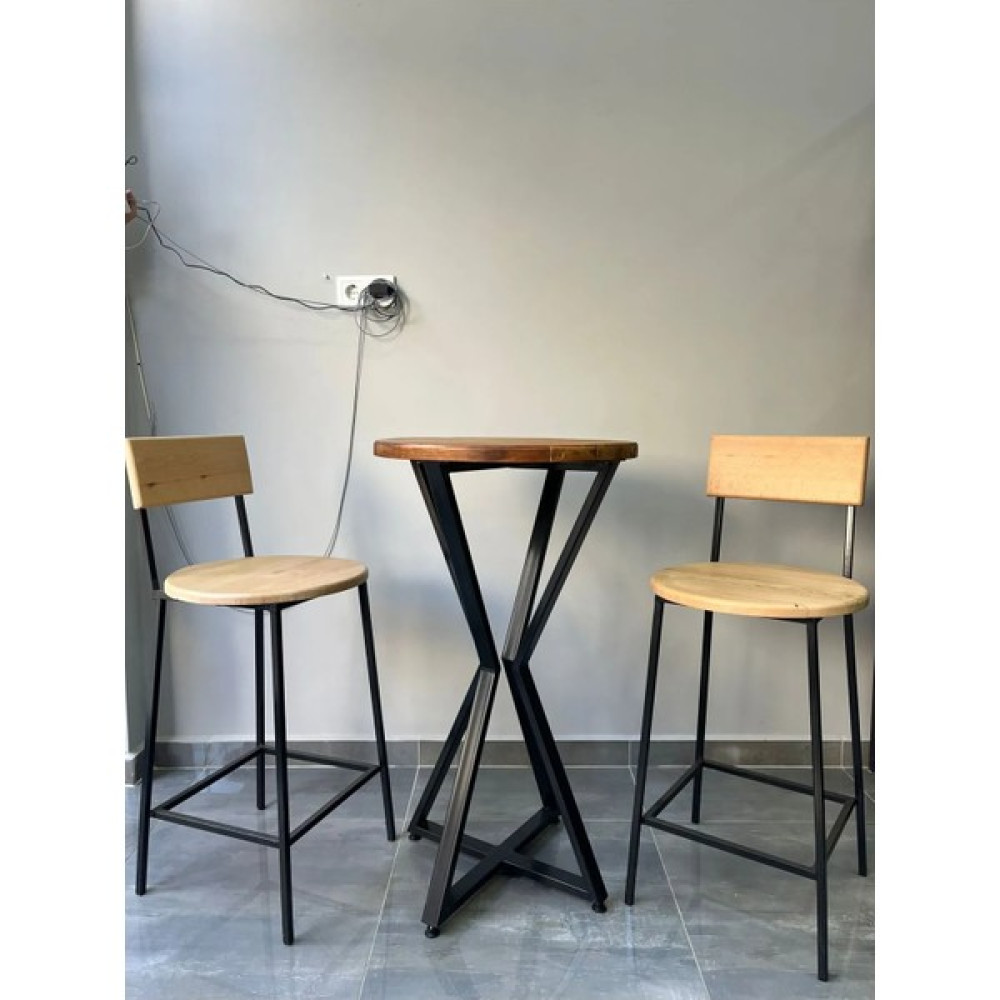 Est Mobilya Ağaç Bistro Bar Masası ve 2 Sandalye Takım - 54X54 Masa - Sandalye & Tabure Fiyatı