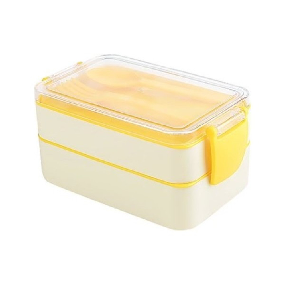Est Ticaret 2 Katlı, Kendinden Çatal&kaşıklı, Yemek ve Beslenme Kabı Seti, Taşınabilir Saklama KABI(900ML) - Krem Mama Seti Fiyatı
