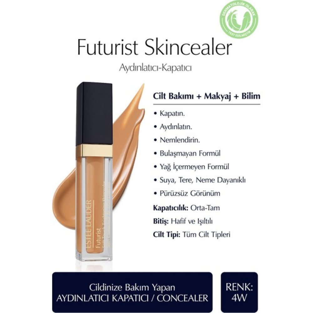 Estee Lauder Futurist Brightening Skincealer - Aydınlatıcı Kapatıcı / Concealer 6ml, Renk: 4W - 4W Sand Concealer Fiyatı