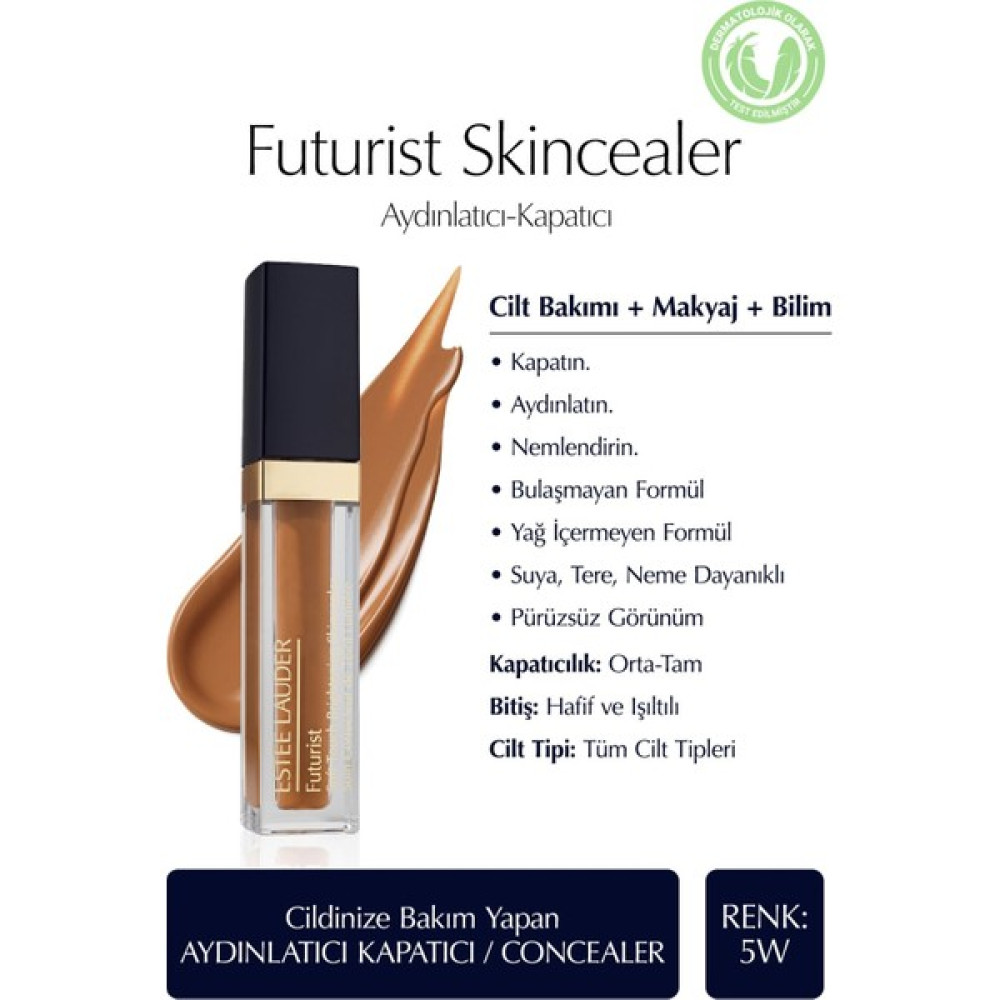 Estee Lauder Futurist Brightening Skincealer - Aydınlatıcı Kapatıcı / Concealer 6ml, Renk: 5W - 5W Warm Natural Concealer Fiyatı