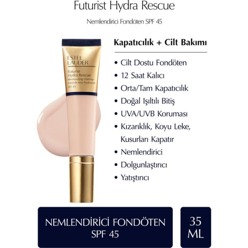 Estee Lauder Futurist Hydra Rescue SPF 45 Nemlendirici Fondöten 35ml - Renk: 2C3 Fresco Fondötenler Fiyatı