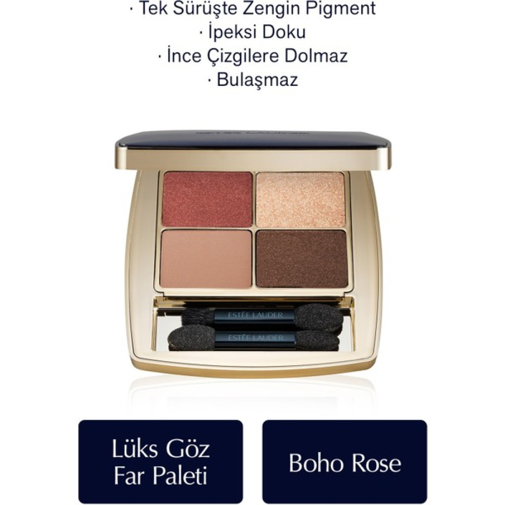 Estee Lauder Göz Farı - Pure Color Envy Luxe Eyeshadow Quad Göz Far Paleti - Renk: 07 Boho Rose - 6gr Göz Farı Fiyatı