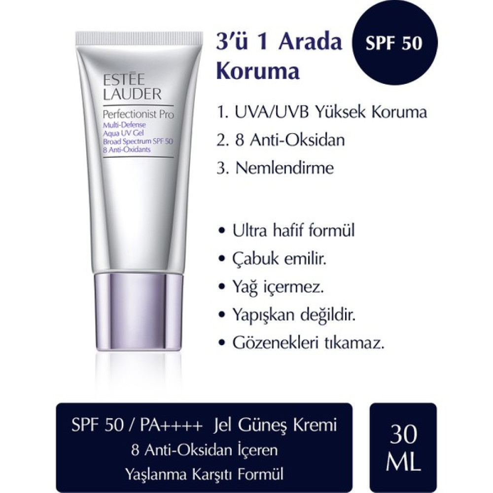 Estee Lauder Güneş Kremi - Perfectionist Pro SPF50/PA++++ 8 Anti-Oksidan İçeren Yaşlanma Karşıtı Formül 30ml Güneş Kremleri ve Losyonları Fiyatı