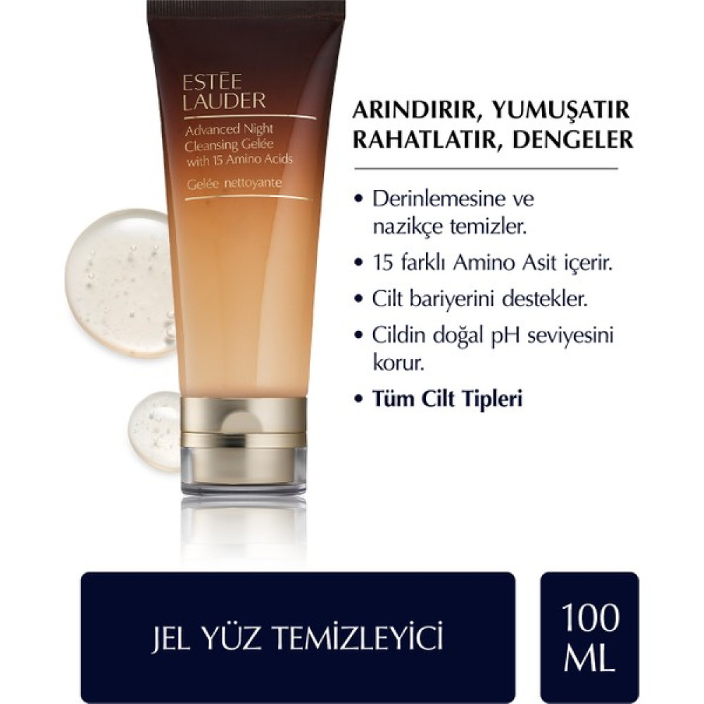 Estee Lauder Jel Yüz Temizleyici - Advanced Night Cleansing Gelee - 100ml, 15 farklı amino asit Cilt Temizleme ve Peeling Fiyatı