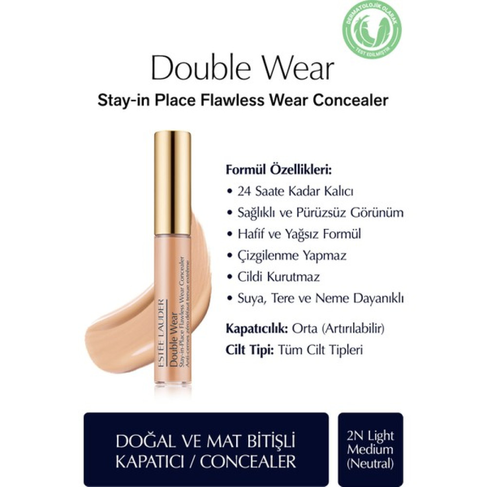 Estee Lauder Kapatıcı - Double Wear Stay-in-Place Flawless Wear Concealer - Renk: 2N Light Medium (Neutral) 7ml Concealer Fiyatı