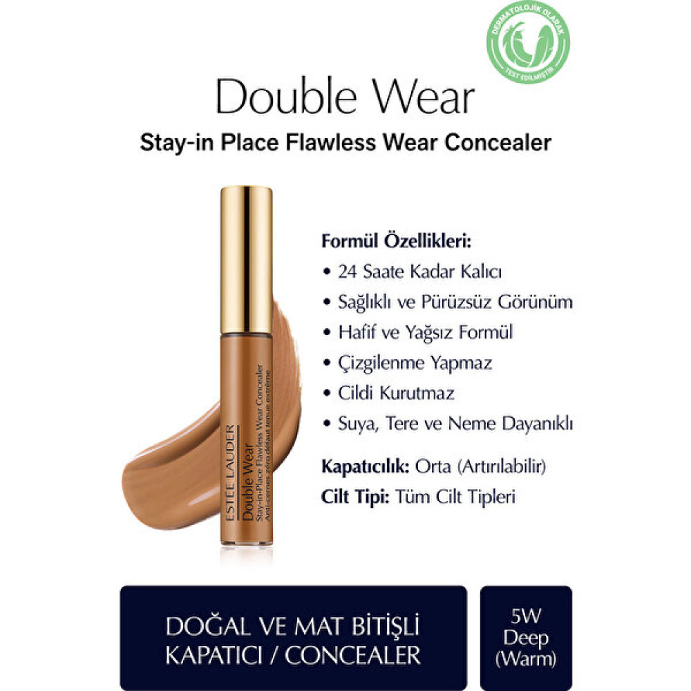 Estee Lauder Kapatıcı - Double Wear Stay-in-Place Flawless Wear Concealer - Renk: 5W Deep (Warm) 7ml Concealer Fiyatı