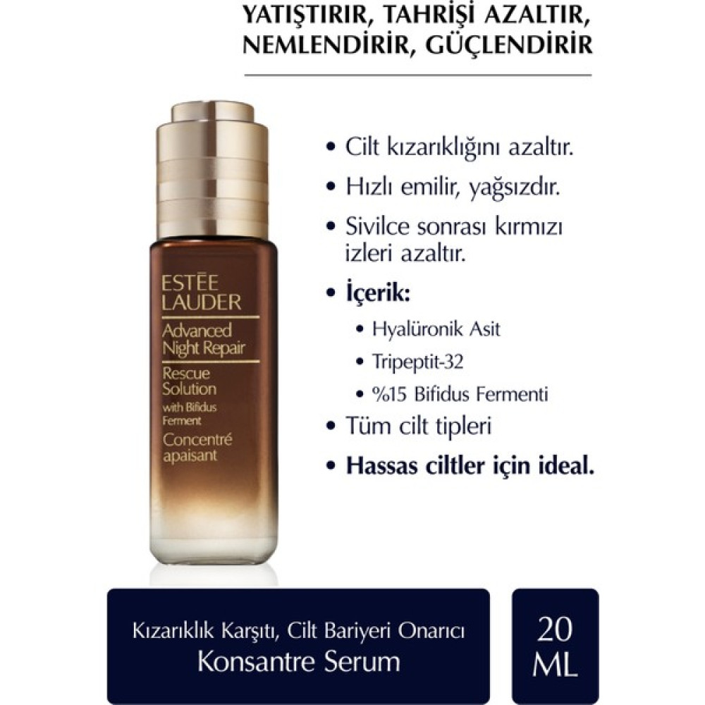 Estee Lauder Konsantre Serum - Advanced Night Repair Rescue Solution - 20ml, ve Tahriş Karşıtı Formül - 20 ml Anti-Aging / Yaşlanma Karşıtı Fiyatı