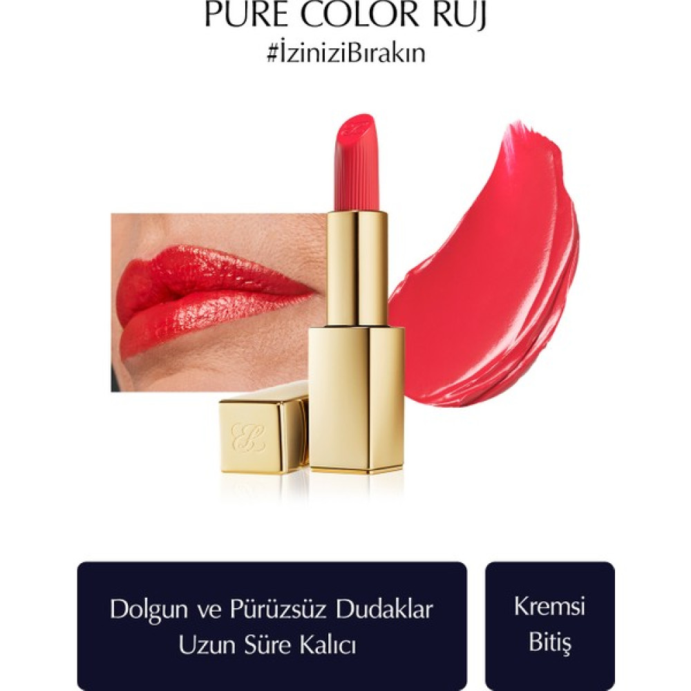 Estee Lauder Kremsi Ruj - Pure Color Creme Lipstick Kremsi, Saten Bitiş - 3.5gr - Renk: 330 Impassioned Rujlar & Dudak Parlatıcıları Fiyatı