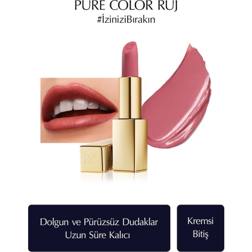 Estee Lauder Kremsi Ruj - Pure Color Creme Lipstick Kremsi, Saten Bitiş - 3.5gr - Renk: 410 Dynamic Rujlar & Dudak Parlatıcıları Fiyatı