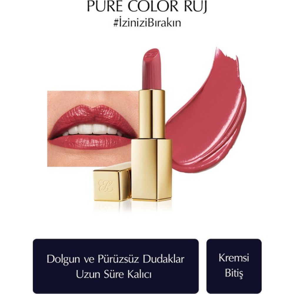 Estee Lauder Kremsi Ruj - Pure Color Creme Lipstick Kremsi, Saten Bitiş - 3.5gr - Renk: 420 Rebellious Rose Rujlar & Dudak Parlatıcıları Fiyatı