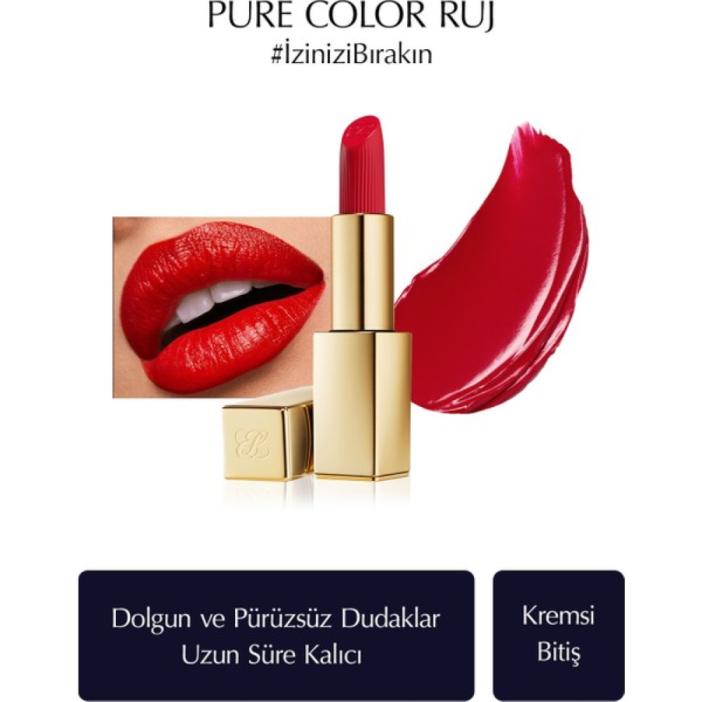 Estee Lauder Kremsi Ruj - Pure Color Creme Lipstick Kremsi, Saten Bitiş - 3.5gr - Renk: 520 Carnal Rujlar & Dudak Parlatıcıları Fiyatı