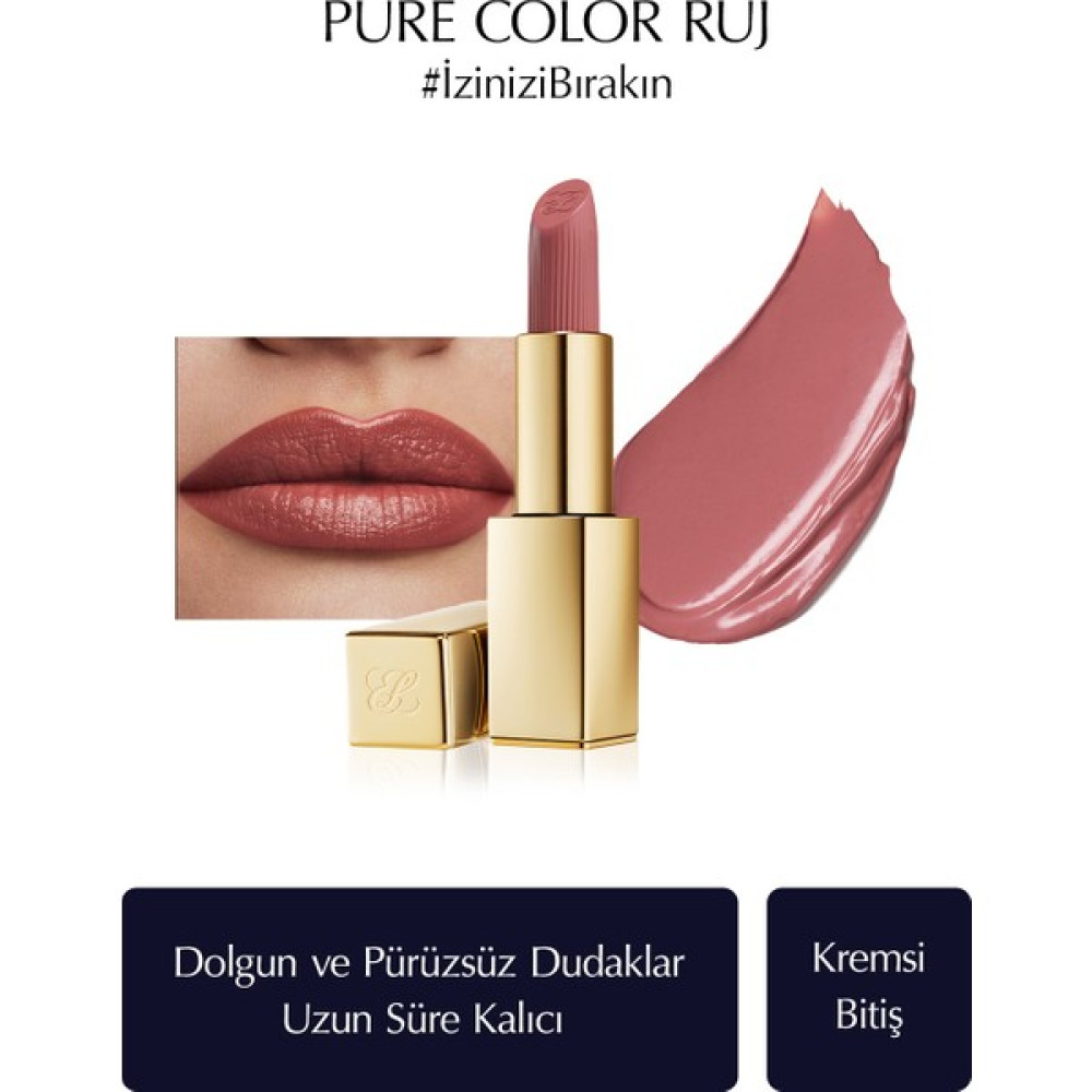 Estee Lauder Kremsi Ruj - Pure Color Creme Lipstick Kremsi, Saten Bitiş - 3.5gr - Renk: 561 Intense Nude Rujlar & Dudak Parlatıcıları Fiyatı