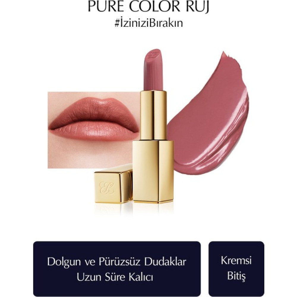 Estee Lauder Kremsi Ruj - Pure Color Creme Lipstick Kremsi, Saten Bitiş - 3.5gr - Renk: 822 Make You Blush Rujlar & Dudak Parlatıcıları Fiyatı