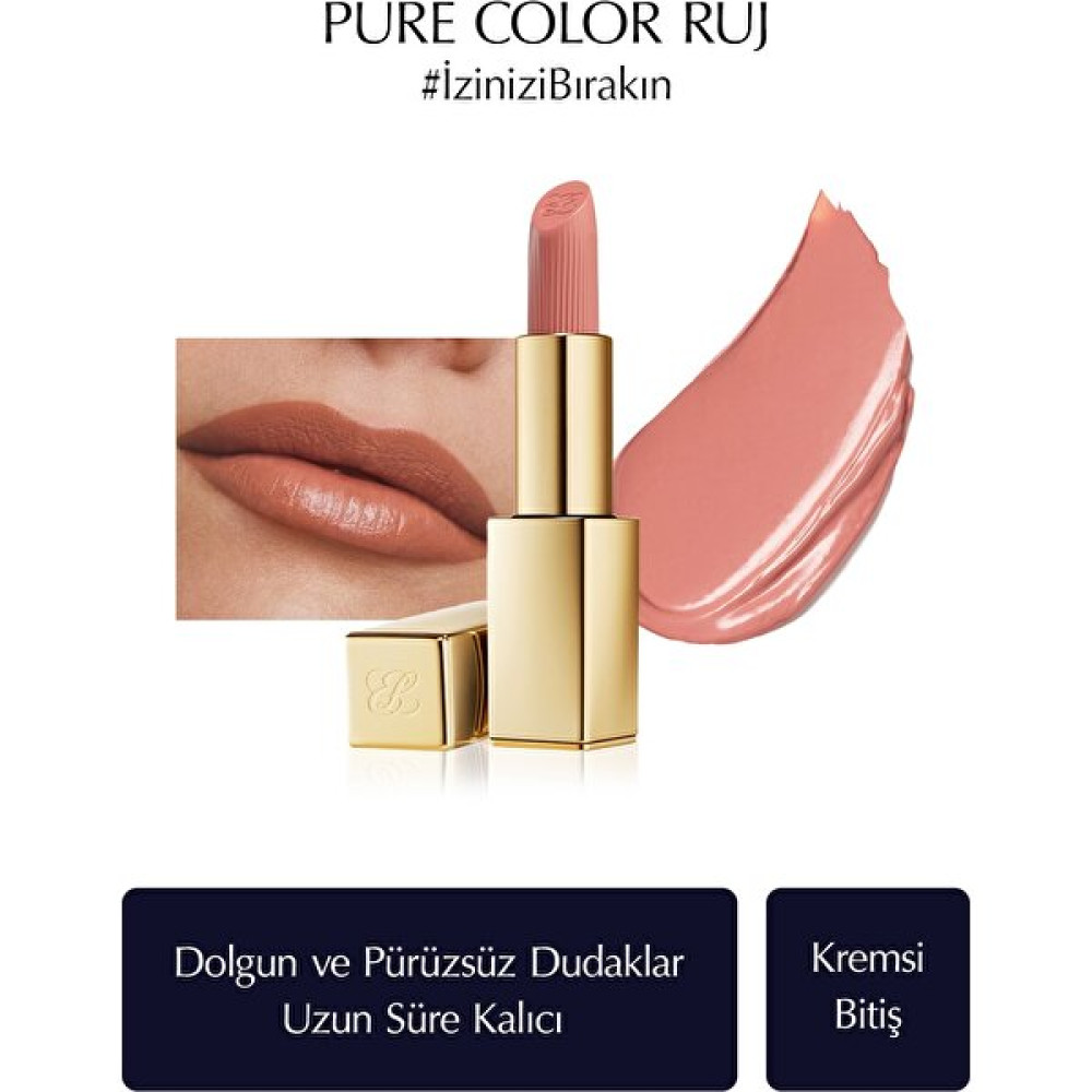 Estee Lauder Kremsi Ruj - Pure Color Creme Lipstick Kremsi, Saten Bitiş - 3.5gr - Renk: 826 Modern Muse Rujlar & Dudak Parlatıcıları Fiyatı