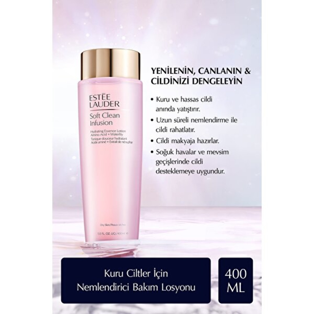 Estee Lauder Losyon - Soft Clean Infusion Kuru Ciltler İçin Nemlendirici Bakım Losyonu - 400 ml Nemlendiriciler Fiyatı
